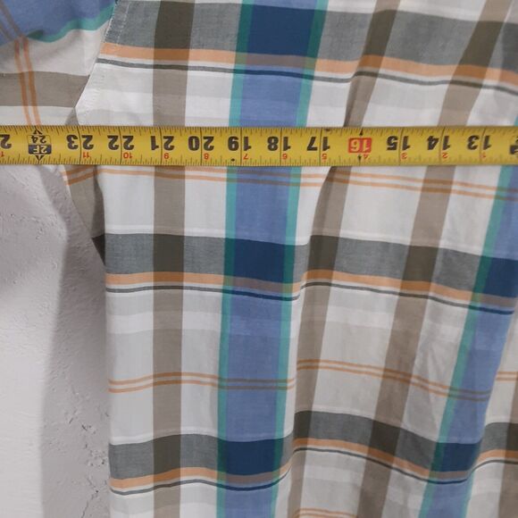 Woolrich Adult Mens L Multicolor Plaid Short Sleeve Button Up Shirt Outdoor Camp - Picture 6 of 7